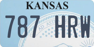 KS license plate 787HRW