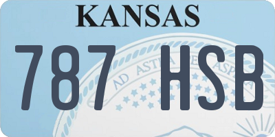 KS license plate 787HSB