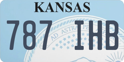 KS license plate 787IHB