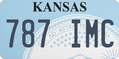 KS license plate 787IMC