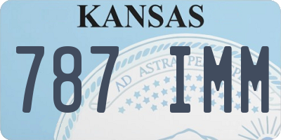 KS license plate 787IMM