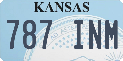 KS license plate 787INM