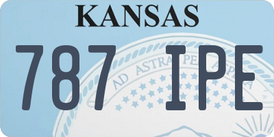 KS license plate 787IPE
