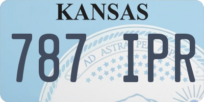 KS license plate 787IPR