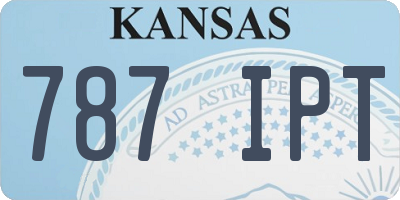 KS license plate 787IPT