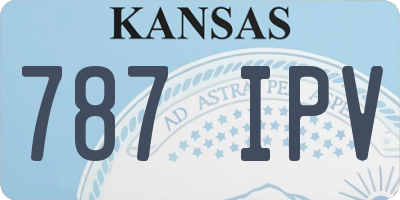 KS license plate 787IPV
