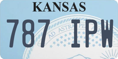 KS license plate 787IPW