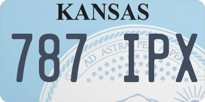 KS license plate 787IPX
