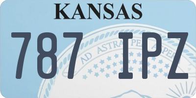 KS license plate 787IPZ