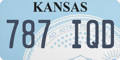KS license plate 787IQD