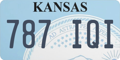 KS license plate 787IQI