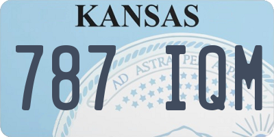 KS license plate 787IQM