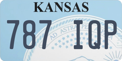 KS license plate 787IQP
