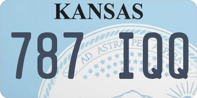 KS license plate 787IQQ