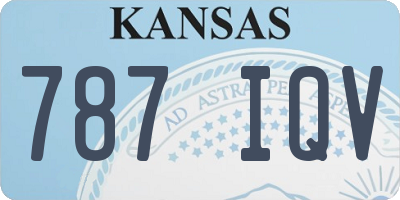 KS license plate 787IQV