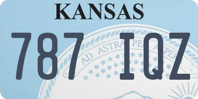 KS license plate 787IQZ