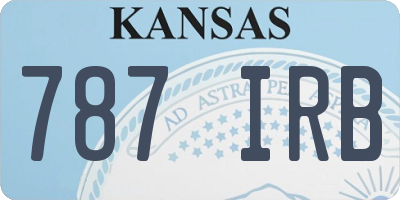 KS license plate 787IRB