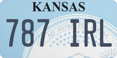 KS license plate 787IRL