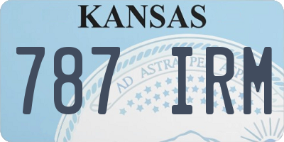 KS license plate 787IRM
