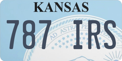 KS license plate 787IRS