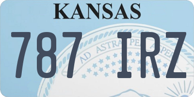 KS license plate 787IRZ