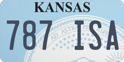 KS license plate 787ISA