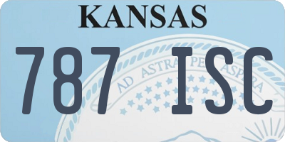 KS license plate 787ISC