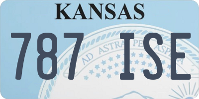 KS license plate 787ISE