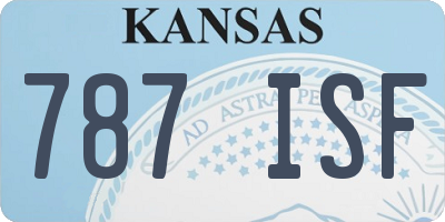 KS license plate 787ISF