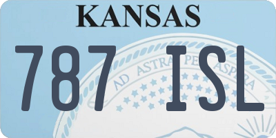 KS license plate 787ISL