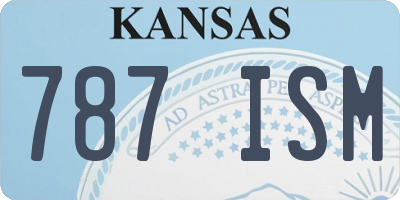 KS license plate 787ISM