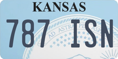 KS license plate 787ISN