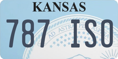 KS license plate 787ISO