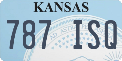 KS license plate 787ISQ