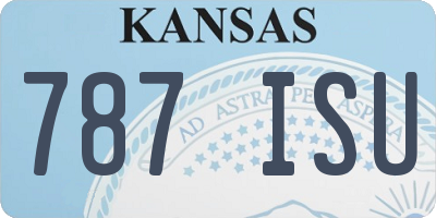 KS license plate 787ISU