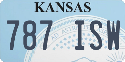 KS license plate 787ISW