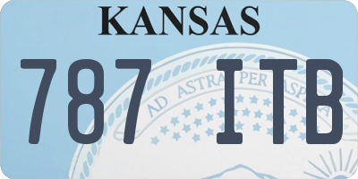 KS license plate 787ITB