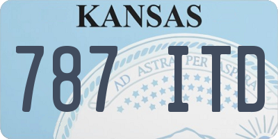 KS license plate 787ITD
