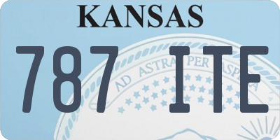 KS license plate 787ITE