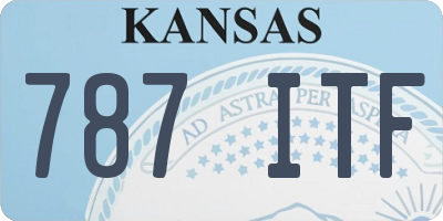 KS license plate 787ITF
