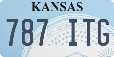 KS license plate 787ITG