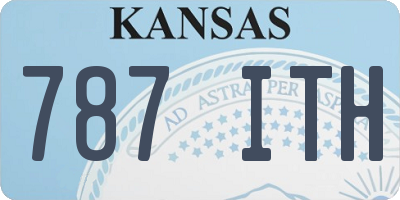 KS license plate 787ITH