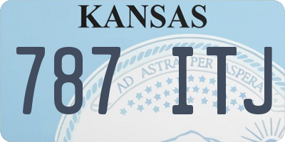 KS license plate 787ITJ