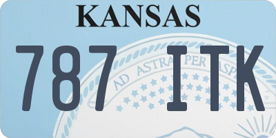 KS license plate 787ITK