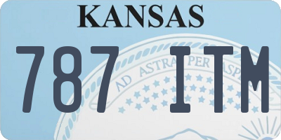 KS license plate 787ITM