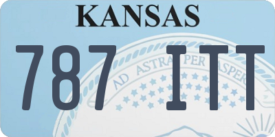KS license plate 787ITT