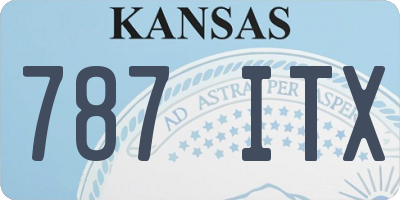 KS license plate 787ITX