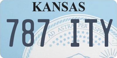 KS license plate 787ITY