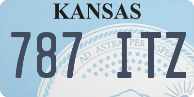 KS license plate 787ITZ