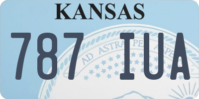 KS license plate 787IUA